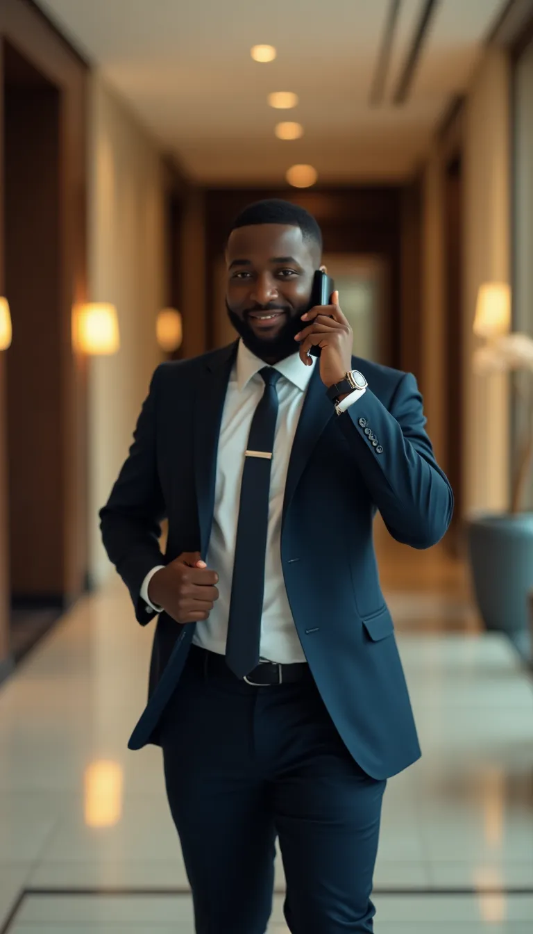 Homem de Terno Telefone